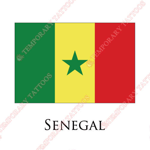 Senegal flag Customize Temporary Tattoos Stickers NO.1977